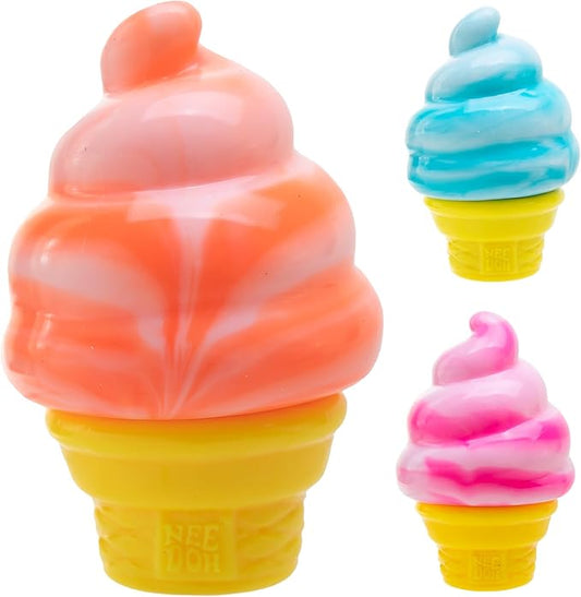 Ice Cream Cone - Sensory Squeeze Toy - Color Random
