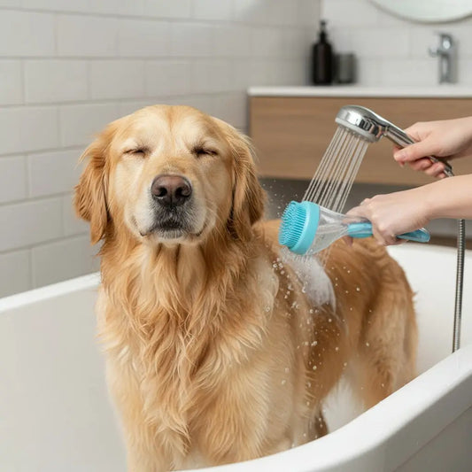 2 in 1 Pet Bath and Grooming Brush