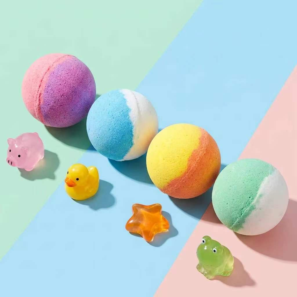 15pcs Kids Bath Bomb Surprise Box – Colorful Fizz + Toy Inside