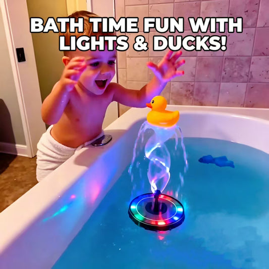 Solar Powered Fountain Pump, Automatically Lights Up When In Contact With Water, Turning The Bathroom Into A Happy Water Park For Children