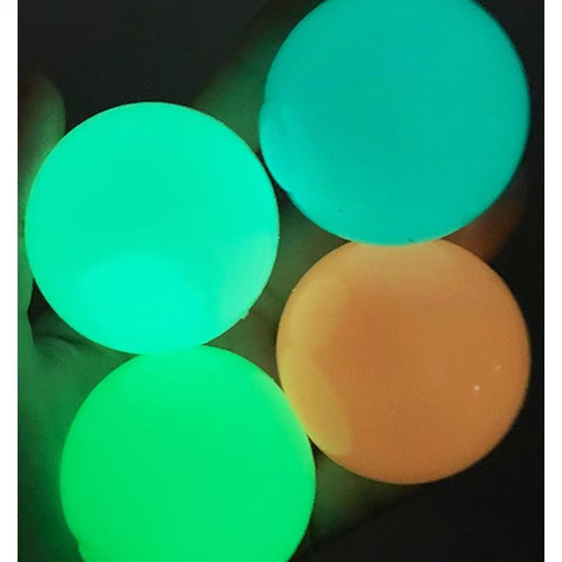 Ceiling Glowing Adhesive Ball, A Toy Ball That Glows In The Dark And Can Be Attached To The Ceiling. It Is A Glowing Stress Relieving Ball And A Fun Fingertip Spinning Toy.