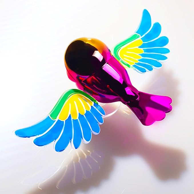 Automatic Flapping Bird Car Decoration, Multi-Color Wings | Dynamic Design | Universal Installation | ABS&TPE Weather Resistant Material, Suitable For Car, Bicycle, And Helmet Decoration ﻿