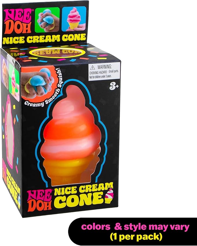 Ice Cream Cone - Sensory Squeeze Toy - Color Random