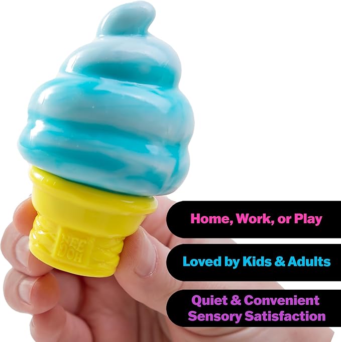 Ice Cream Cone - Sensory Squeeze Toy - Color Random