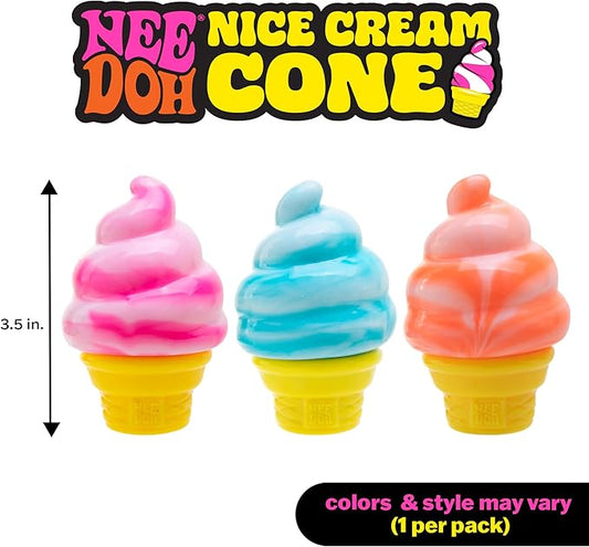 Ice Cream Cone - Sensory Squeeze Toy - Color Random