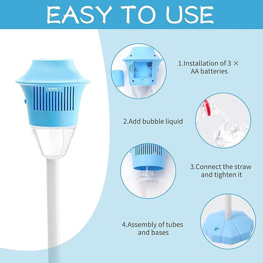 Soap Bubble Machine, Children's Soap Bubble Machine, Automatic Soap Bubble Machine With Lighting And Music, Suitable For Bathroom Parties, Birthdays, Weddings, Halloween Games