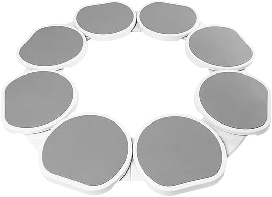 Blissify Circular Lazy Susan Turntable for Dining Table, Smooth Noiseless Seamless Lazy Susan Food Train, 360° Rotating Manual Dining Turntable for Parties and Gatherings