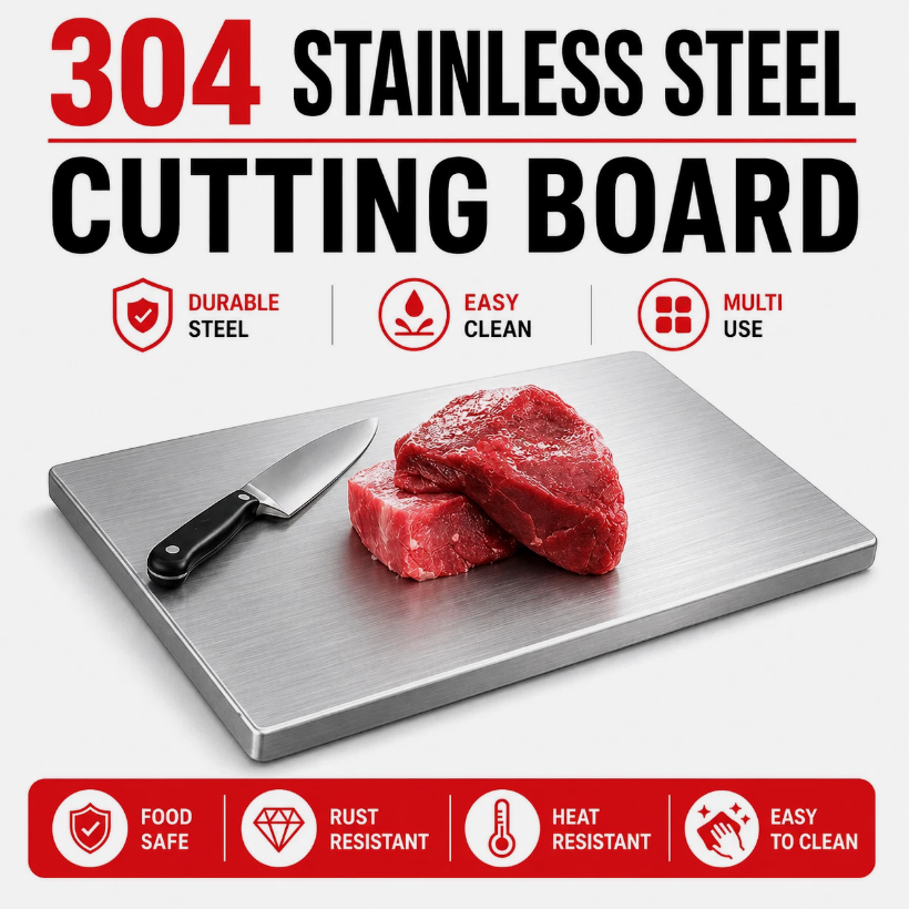 Stainless Steel Chopping Board, Non-slip Kitchen Chopping Board, Kitchen Cutting Board, Kitchen Accessories, Household Kitchen Gadgets