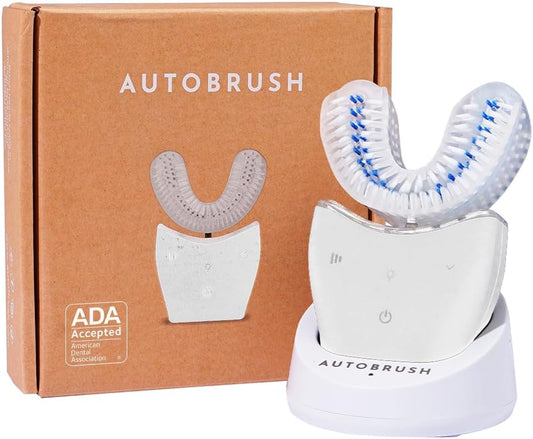 U Shaped Electric Toothbrush, ADA Accepted, Sonic Pro with Unique 360° Nylon Bristles, 3 Cleaning Modes, Ultrasonic, LED Lights, Rechargeable, Waterproof