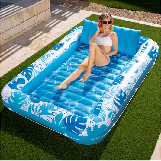 Sloosh 85" Inflatable Pool Tanning Large Float Pool for Adults Outdoor Backyard Tanning Floaties Tanning Bed Extra Large
