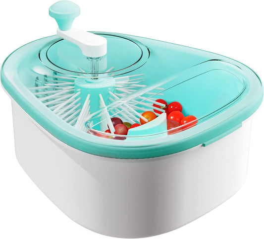Fruit Cleaner Spinner, Large Fruit Washer Spinner, Fruit Cleaner Spinner with Fruit Washer Bowl, Vegetable Fruit Spinner Washer,Fruit and Vegetable Scrubber