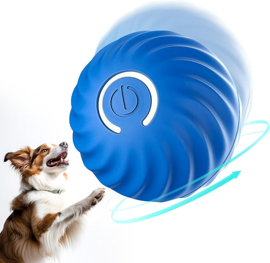 Interactive Dog Toys,Durable Active Wicked Ball,Automatic Moving Bouncing Rotating Ball for Puppy/Small/Medium Dogs,USB Rechargeable,Fun and Engaging Gift,Blue