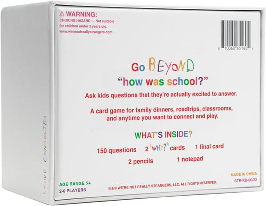 WE'RE NOT REALLY STRANGERS Kids Edition Card Game - 150 Conversation Cards for Kids, Adults,Teens,Couples & Strangers – Fun Family Party Card Game for Game Night or Kid’s Parties
