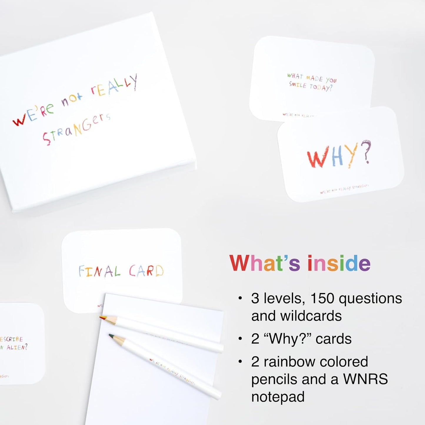 WE'RE NOT REALLY STRANGERS Kids Edition Card Game - 150 Conversation Cards for Kids, Adults,Teens,Couples & Strangers – Fun Family Party Card Game for Game Night or Kid’s Parties