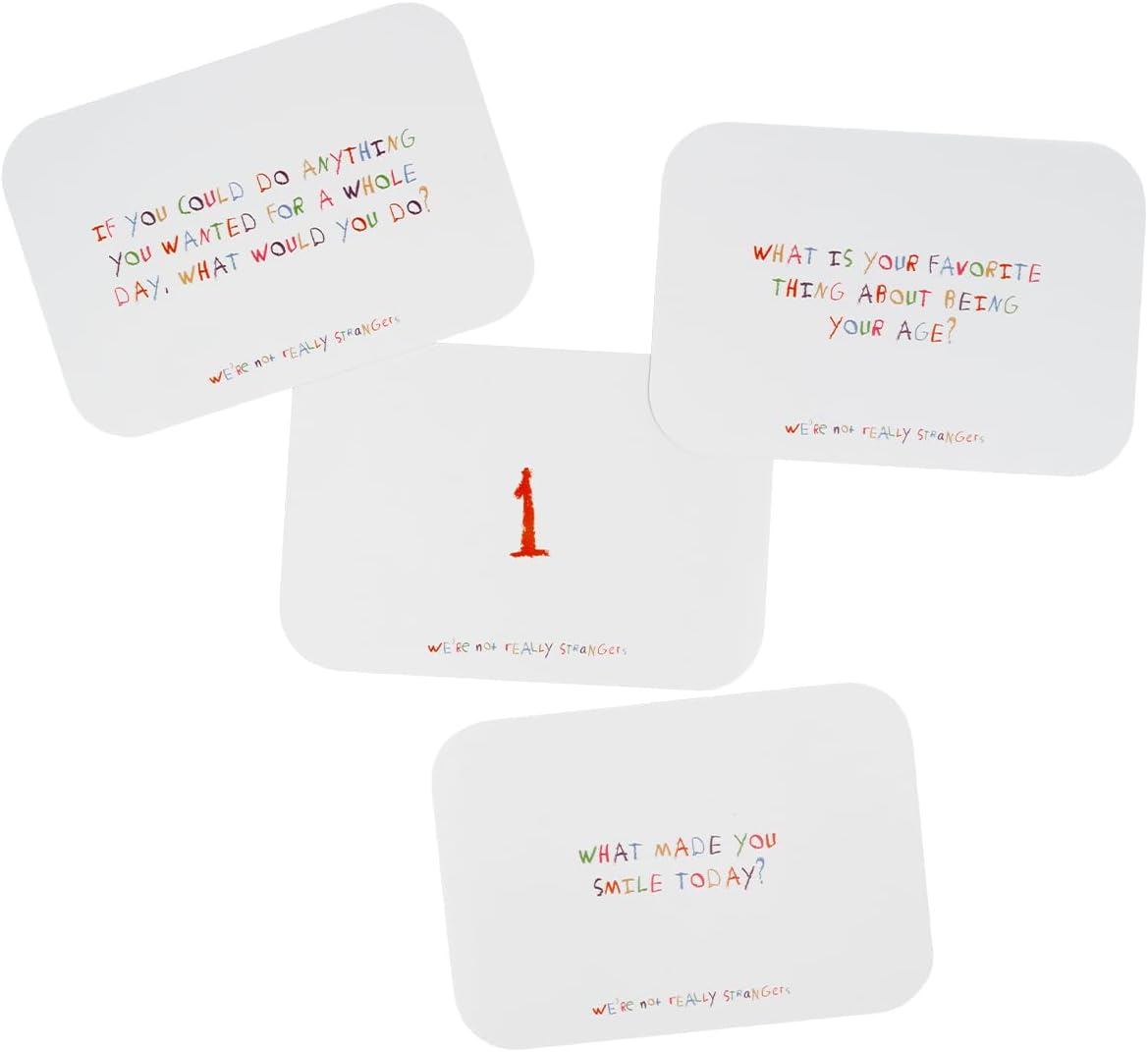 WE'RE NOT REALLY STRANGERS Kids Edition Card Game - 150 Conversation Cards for Kids, Adults,Teens,Couples & Strangers – Fun Family Party Card Game for Game Night or Kid’s Parties